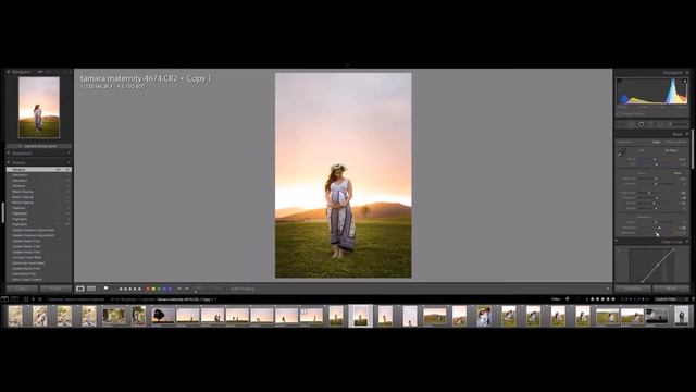 Photo editing video - Maternity photo with sunset in background смотреть онлайн