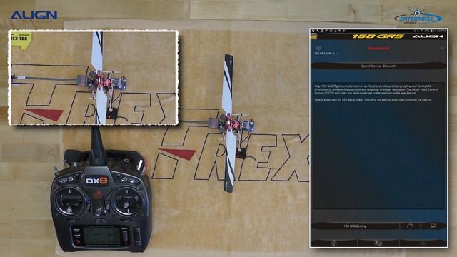 Align TREX 150X DX9 Spektrum Setup Basic Beginner May 2017