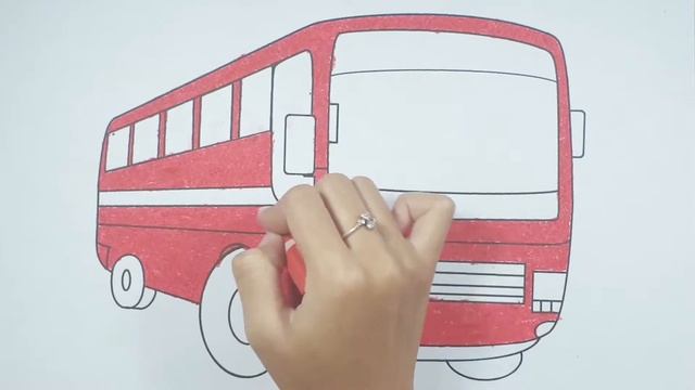 How to Coloring a Bus Step by Step Easy For Kids | Coloring Book Page Learn Colors For Kids смотреть онлайн