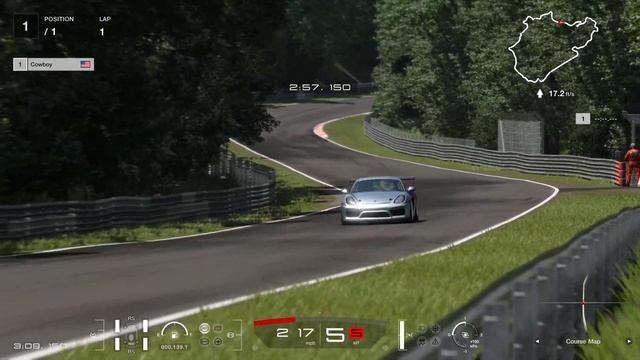 [GT7] Porsche Cayman GT4 '16 Nurburgring Nordshliefe Hotlap (5:59.142) смотреть онлайн