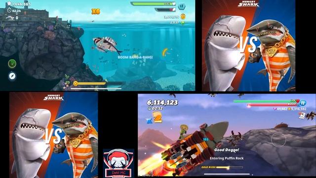 Megalodon Vs Megalodon - Hungry Shark Evolution Vs Hungry Shark World