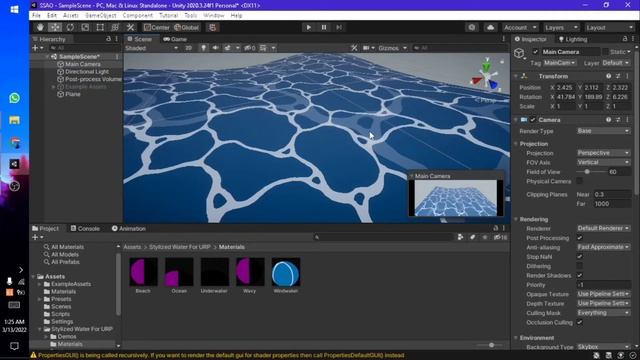Stylized Water Shader Unity (Tutorial) - URP toon water shader смотреть онлайн