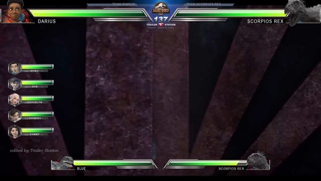 Velociraptor Vs Scorpius Rex With Healthbars