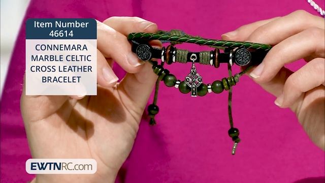 46614_CONNEMARA MARBLE CELTIC CROSS LEATHER BRACELET смотреть онлайн