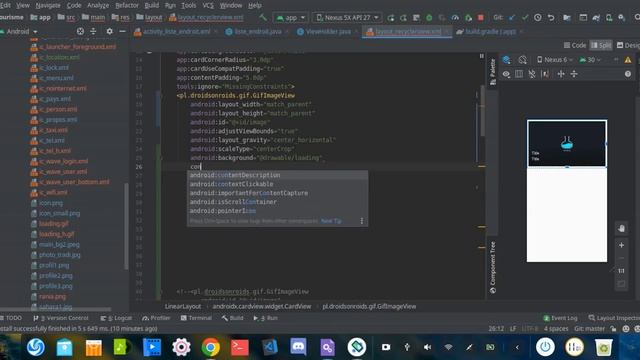Add Loading GIF inside RecyclerView using Android Studio | Easy way ! смотреть онлайн