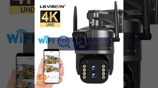 1005004598293494 LS VISION 8MP 4K IP Camera Outdoor WiFi PTZ Three Lens Dual Screen 10X смотреть онлайн