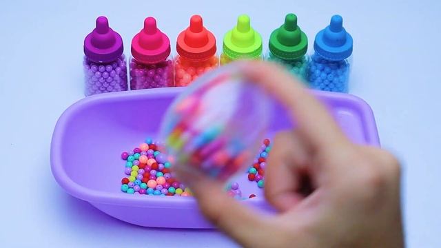 Satisfying Video l How To Make 5 Rainbow Coca Cola Bottle With Beads ASMR Satisfying Beads Video смотреть онлайн
