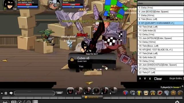 AQW | DOOMKNIGHT WEAPON KIT QUEST BOT [ CORRUPT SPIRIT ORB, OMINOUS ORB, DARK SPIRIT ORB ] [ALL BOT