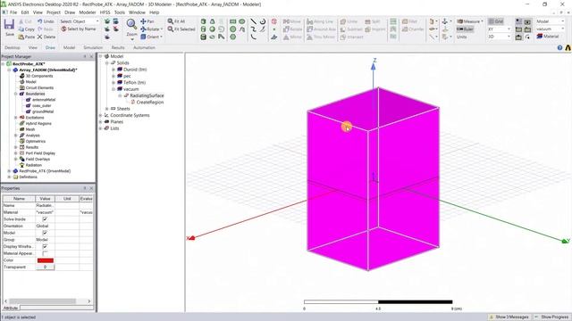 Microstrip Patch Antenna Finite Array Creation Using Domain Decomposition Method in Ansys HFSS смотреть онлайн