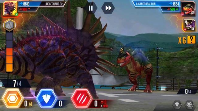 SALAMANDER 16 VS JUGGERNAUT 32 | JURASSIC WORLD THE GAME смотреть онлайн