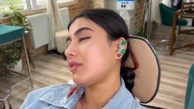 Two Helix Piercing in one day😉🫣💕 Is it painful? 😣 смотреть онлайн