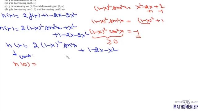 Leibniz Integral Rule | Monotonicity | Passage based | SE 5 | f(x)=(1-x)^2sin^2x+x^2 смотреть онлайн