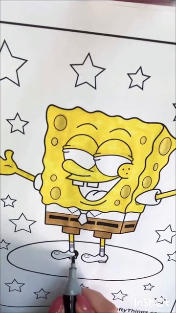 we draw a sponge bob | coloring pages |for kids #coloringpages #coloring смотреть онлайн