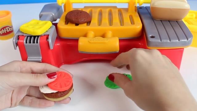 Play Doh Cookout Creations New Playdough Grill Makes Play-Doh Hotdogs Hamburgers Toy Videos смотреть онлайн