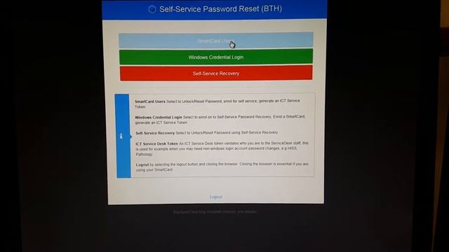 BTH Self Service Password Reset (Smartcard) смотреть онлайн