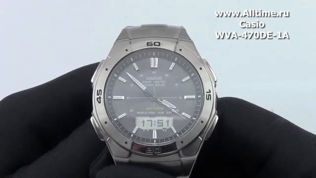 Мужские японские наручные часы Casio WVA-470DE-1A