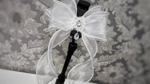 Бант из органзы (заколка-зажим)