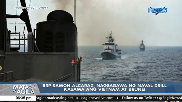 BRP Ramon Alcaraz, nagsagawa ng Naval drill kasama ang Vietnam at Brunei смотреть онлайн