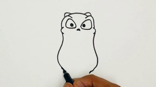 how to draw lemming from Grizzy and lemmings | Easy Drawing
