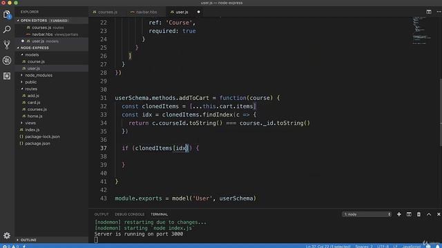 Полное руководство NodeJS Урок 43 Добавление товара в корзину смотреть онлайн