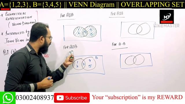 BC63:SET || VENN DIAGRAM || OVERLAPPING SETS || MATH TRAINER || MOINUDDIN || 0300 2408937 смотреть онлайн