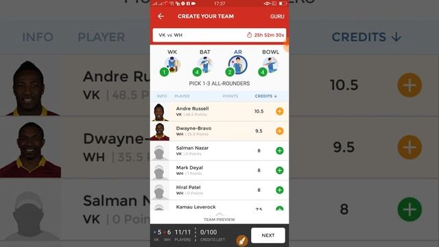 VK vs WH CANADA T20 DREAM11 TEAM JUL1 2018 смотреть онлайн