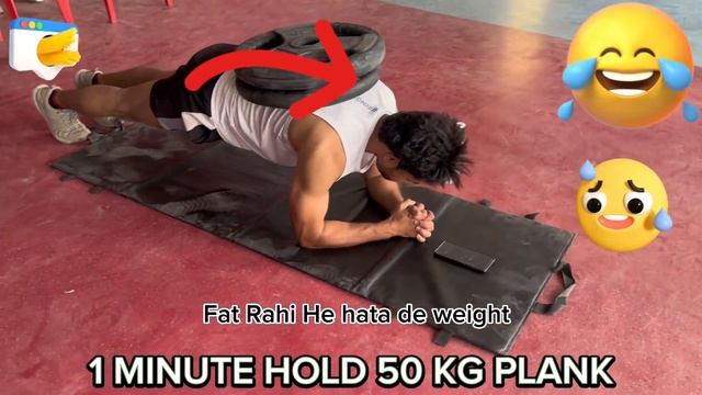1 MINUTE 50 KG WEIGHT HOLD 💪 😳 смотреть онлайн
