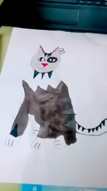 Рисунок моей кошки Томы и ещё плюс свои мини детали от моего котёнка Васи как раз Тома его родила. смотреть онлайн