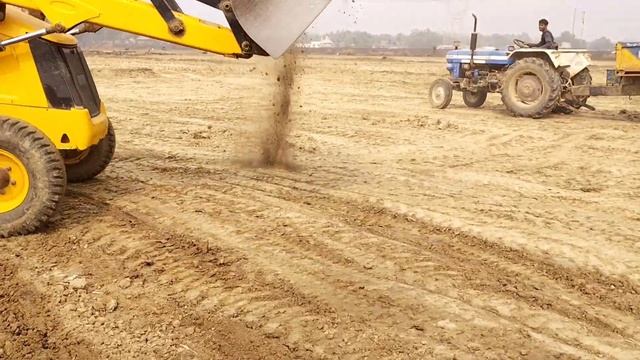 New Jcb 3dx Xtra Backhoe Machine Loading White Mud In Powertrack And Sonalika Tractor | Jcb Video смотреть онлайн