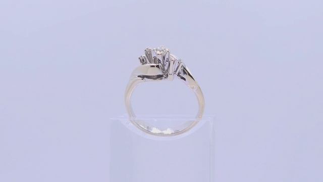 Золотое кольцо с бриллиантами 585° смотреть онлайн