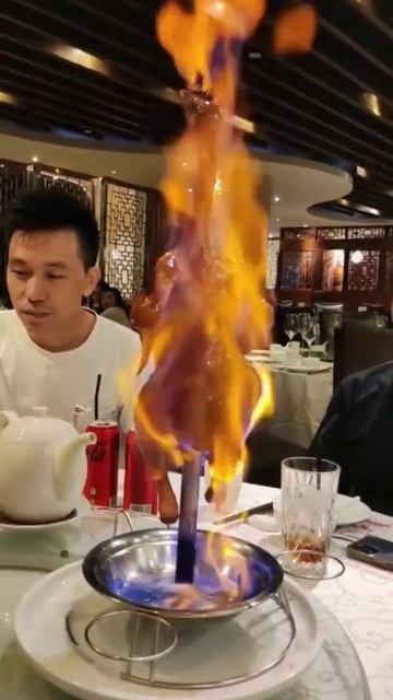 Duck on fire #chinesefood смотреть онлайн