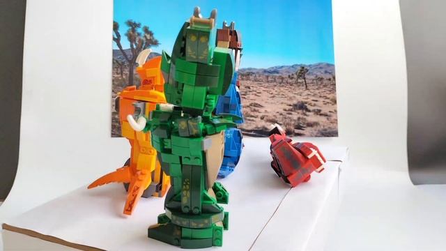 Lego robot dinosaur transformer combiner 5 member transform and combine into a big robot смотреть онлайн