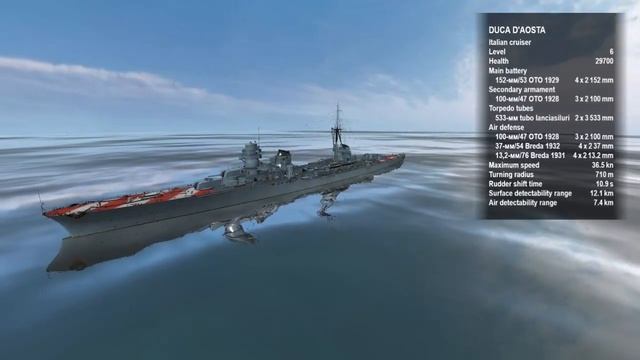 World of Warships: Итальянский крейсер «Duca d'Aosta» на общем тесте смотреть онлайн