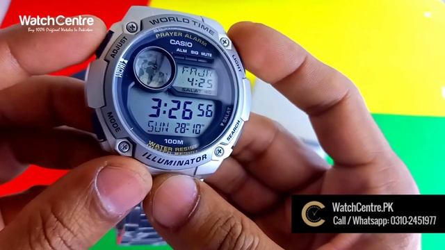 CPA-100D-1A Casio Prayer (Salat) Alarm Islamic Hijri Calendar Digital Steel Wrist Watch смотреть онлайн
