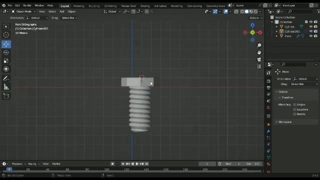 Blender tutorial for beginners modeling screw in blender 3.4 смотреть онлайн
