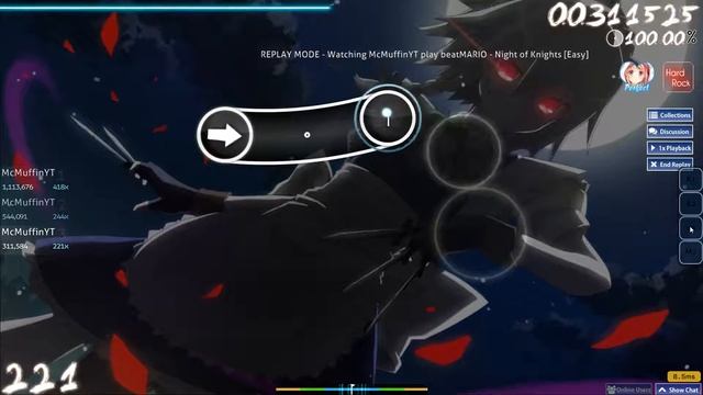 Osu! - Night Of Knights (Easy) (SS) - McMuffinYT смотреть онлайн