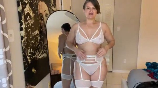 4K TRANSPARENT Night DRESSES Try On with MIRROR View Curious Carly Try Ons