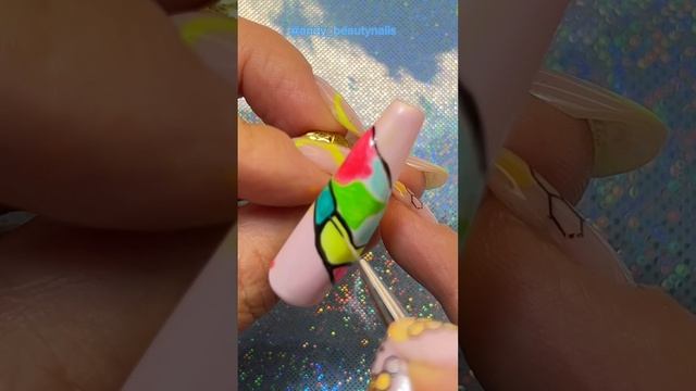 💅QUICK & EASY NAIL ART |Neon gelpolish combination [Nail tutorial]#nailart #naildesign #nails смотреть онлайн