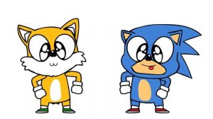 Милый Мем о танцах Соника и Тейлза