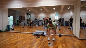 Силовая тренировка с мини-штангой | Журавлева Екатерина | тренировка в группе | запись урока