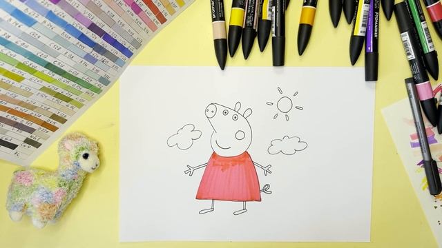 How to draw Peppa Pig Easy (Step by Step) - Lesson 3 смотреть онлайн