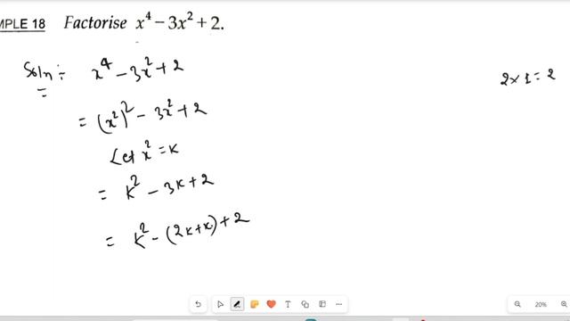 example 18 Factorise x^4-3x^2+2 смотреть онлайн