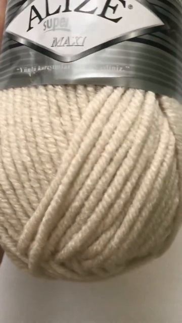 Подробный обзор полушерстяной пряжи Alize Super Lana Maxi №599 Слоновая кость смотреть онлайн