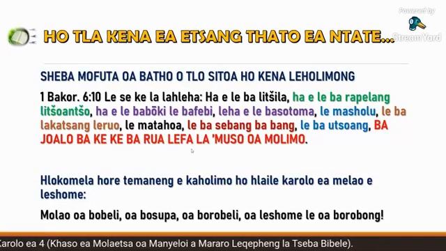 04 Ho tla kena ea etsang thato ea Ntate - Karolo ea 4 смотреть онлайн
