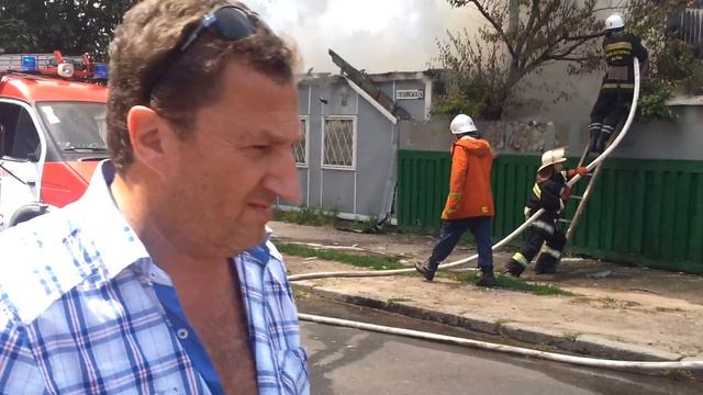 Житомир пожар,на улице Бородия - Гоголевская смотреть онлайн