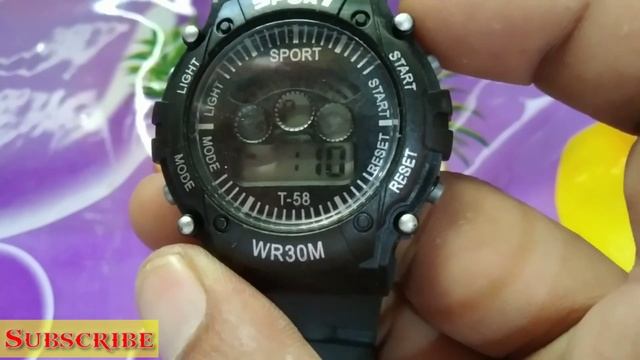 How To Set Time In Sports WR30M, 7 Light Watch Me Time Kaise Set Kare,Wr30m Alarm, Time,and Date,