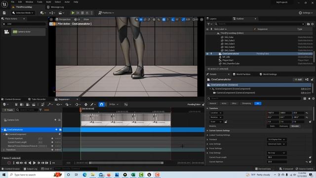 Animating a Camera Move in Unreal Engine 5 and Resolving an Unloaded Mannequin Issue смотреть онлайн