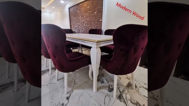 سفرة مودرن 2023 احدث ديكورات سفرة 10 كراسي تنجيد قطيفة JP نجيب سليم تصميم وتنفيذ Modern Wood смотреть онлайн
