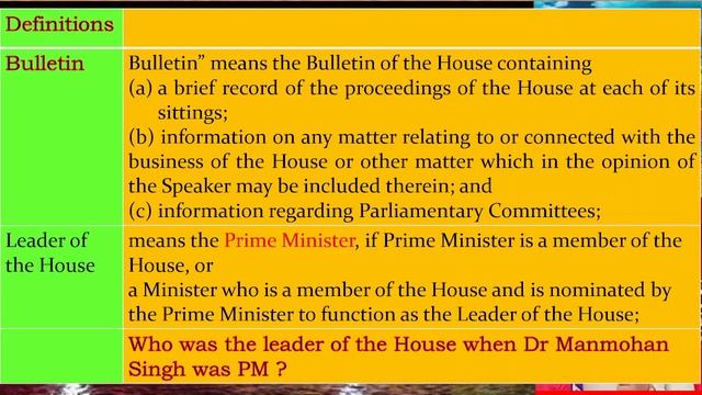 4 Chapter I -- RULES OF PROCEDURE & CONDUCT OF BUSINESS IN LOK SABHA - लोकसभा Title and definitions смотреть онлайн