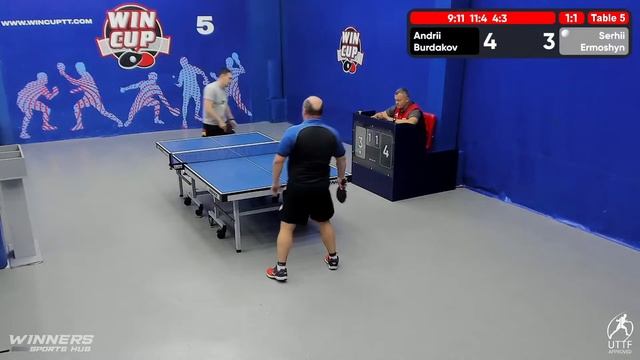 10:00 Бурдаков Андрей 3-2 Ермошин Сергей стол 5 ЮГ-2 29.07.22 смотреть онлайн